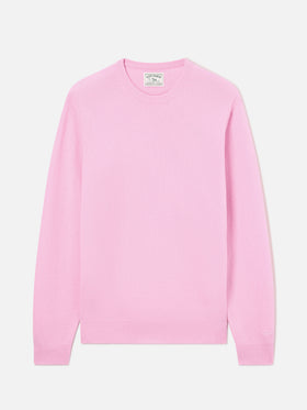 Jersey de cuello redondo Pink Regent en lana de cordero 