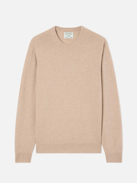 Maglia girocollo Regent beige in lambswool