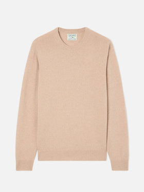 Beige Regent lambswool crewneck