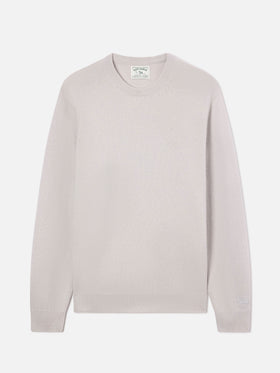 Pull à col rond Grey Regent en laine d’agneau 