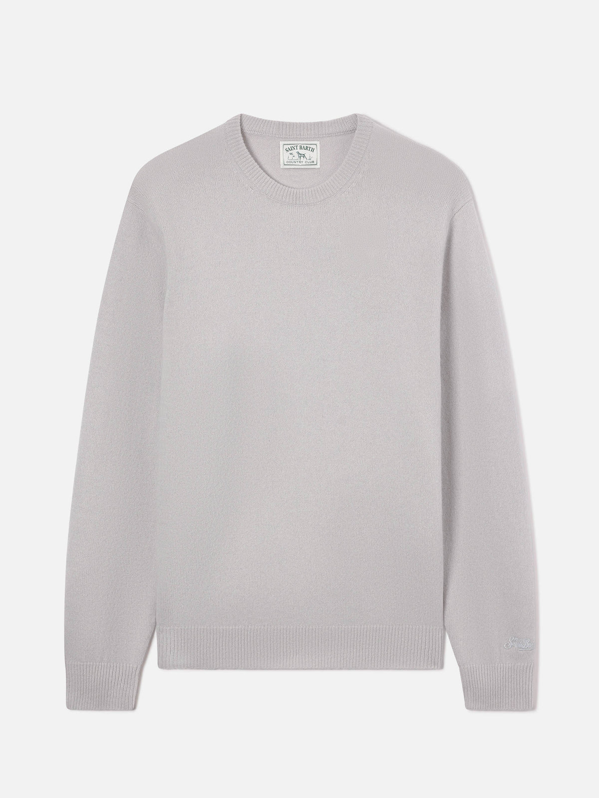 Pull à col rond Grey Regent en laine d’agneau 