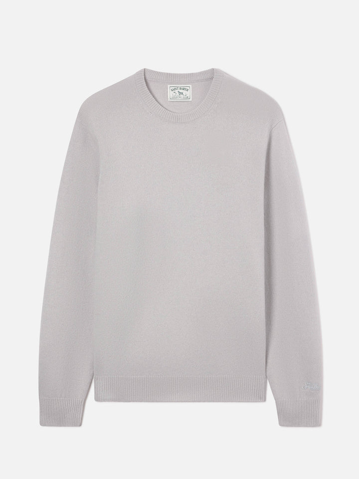 Jersey de cuello redondo Grey Regent en lana de cordero 