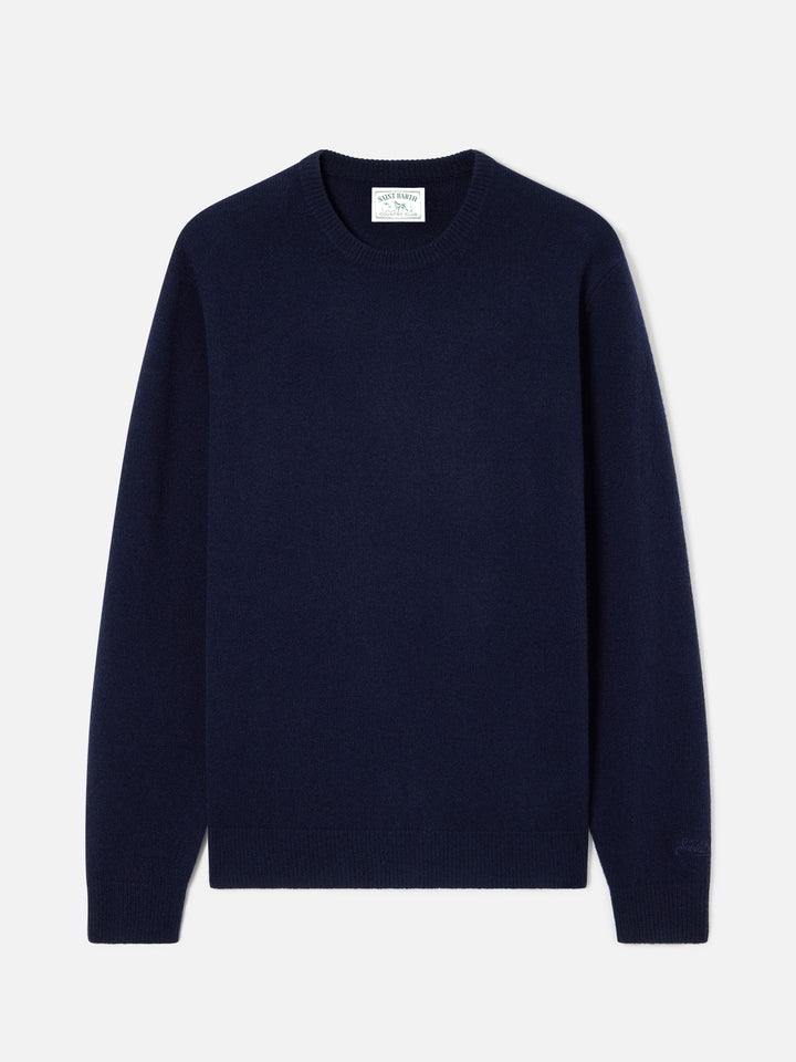 Jersey de cuello redondo en lambswool Regent Navy blue 