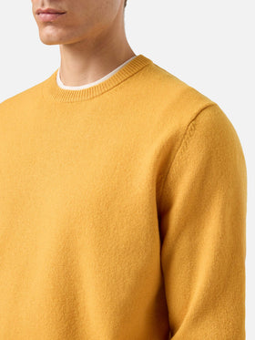 Regent yellow ochre lambswool sweater