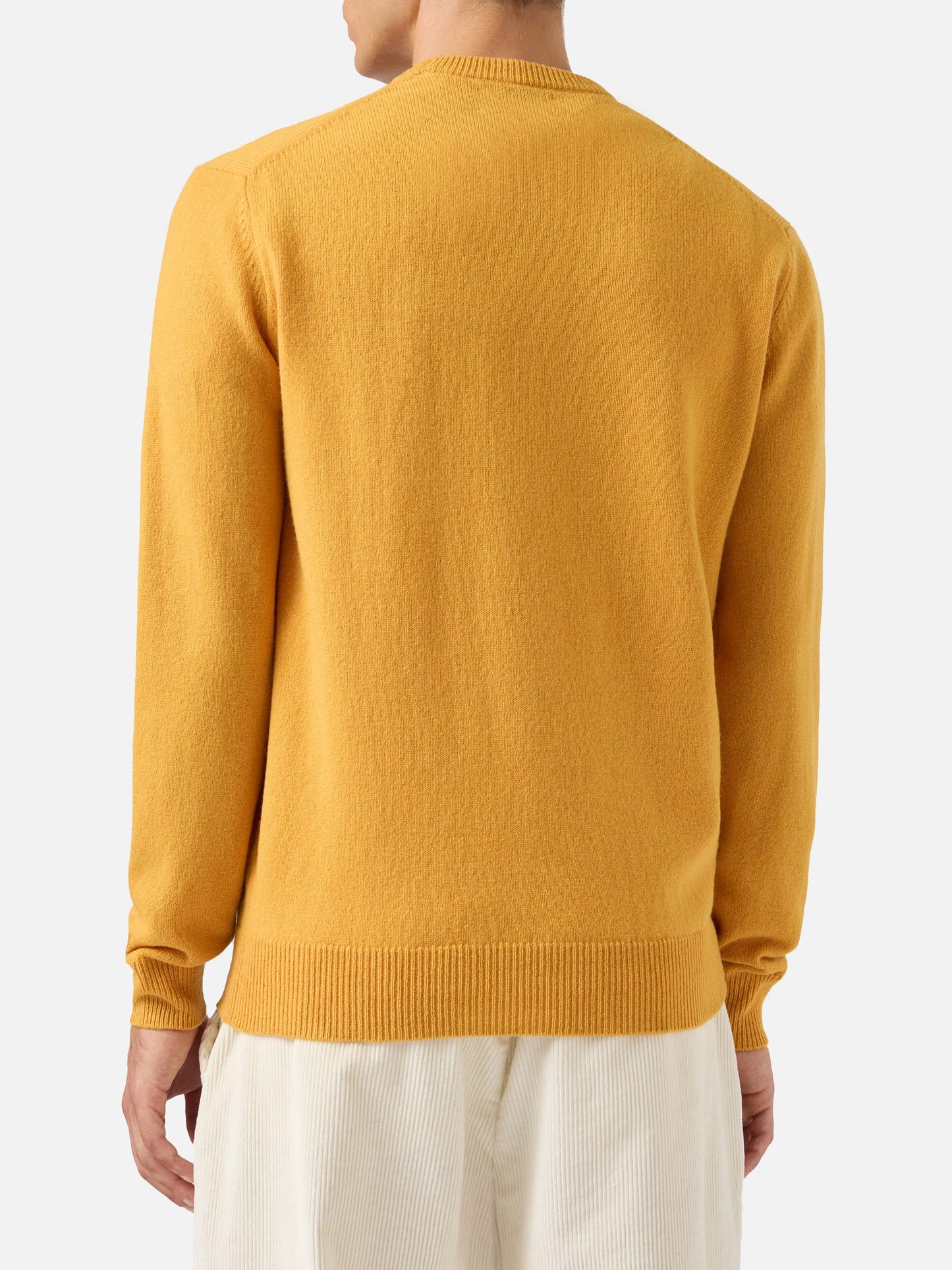 Regent yellow ochre lambswool sweater