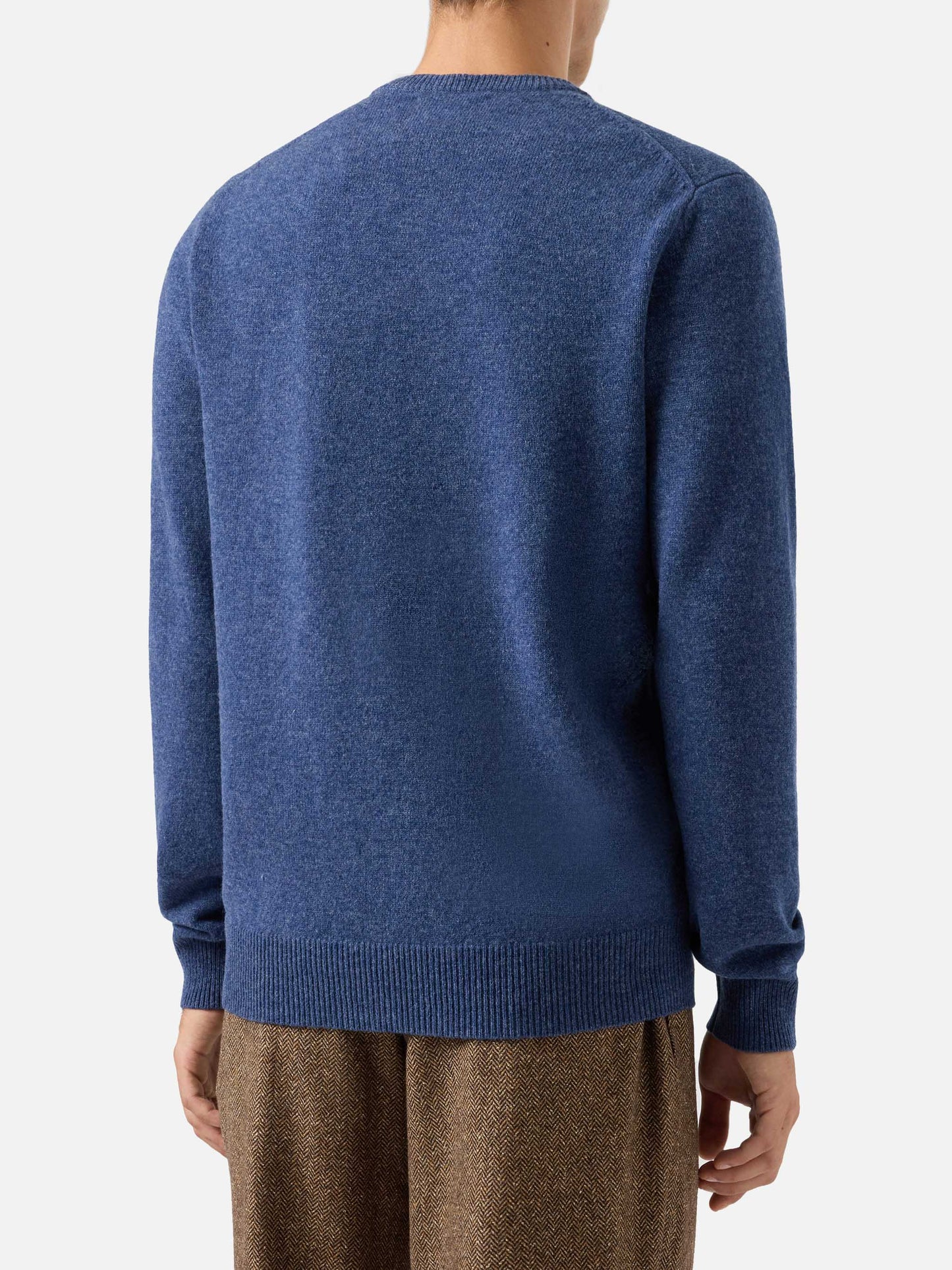 Regent denim blue lambswool sweater