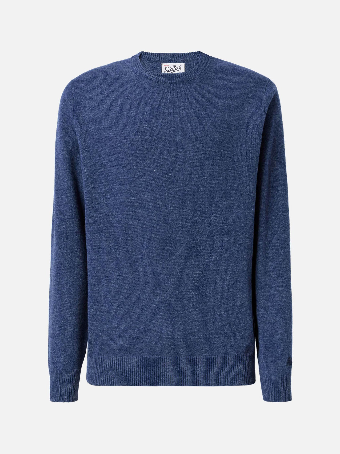 Regent denim blue lambswool sweater