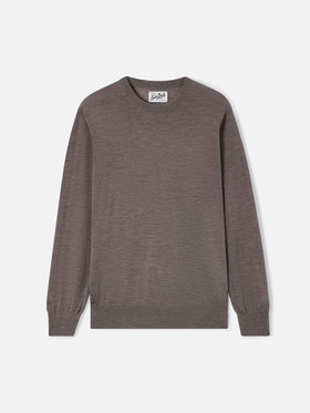 Crewneck Regent in camel Merino