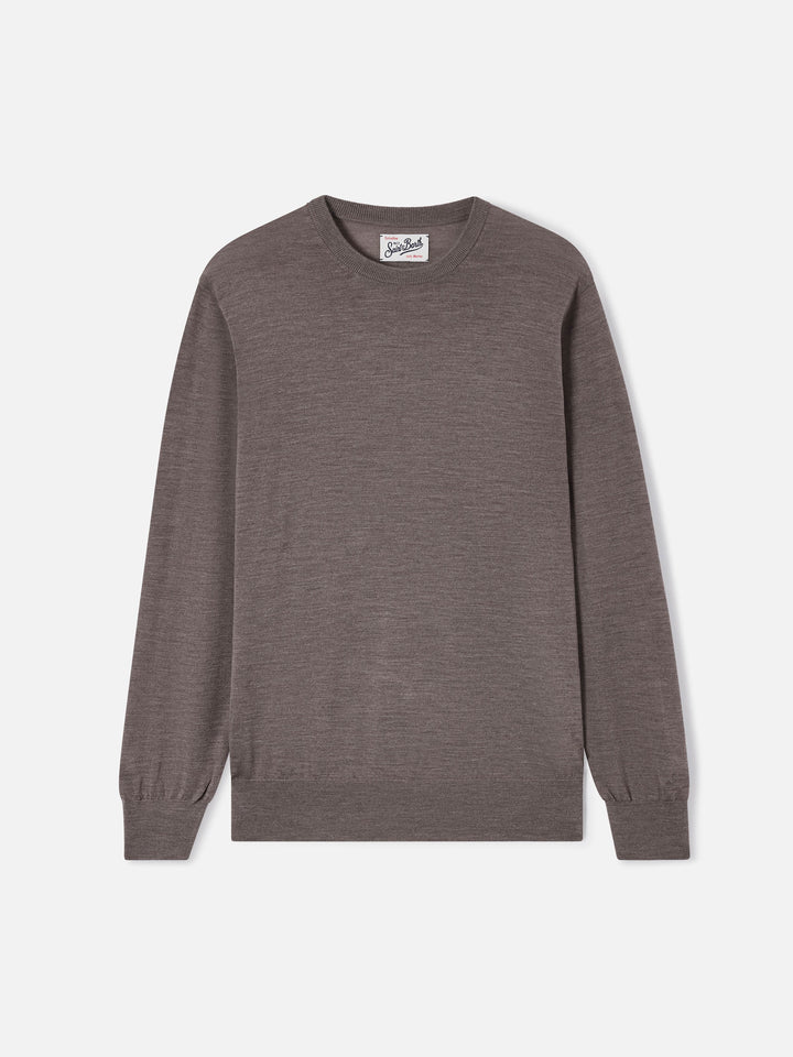 Rundhals-Regent aus camel Merino 