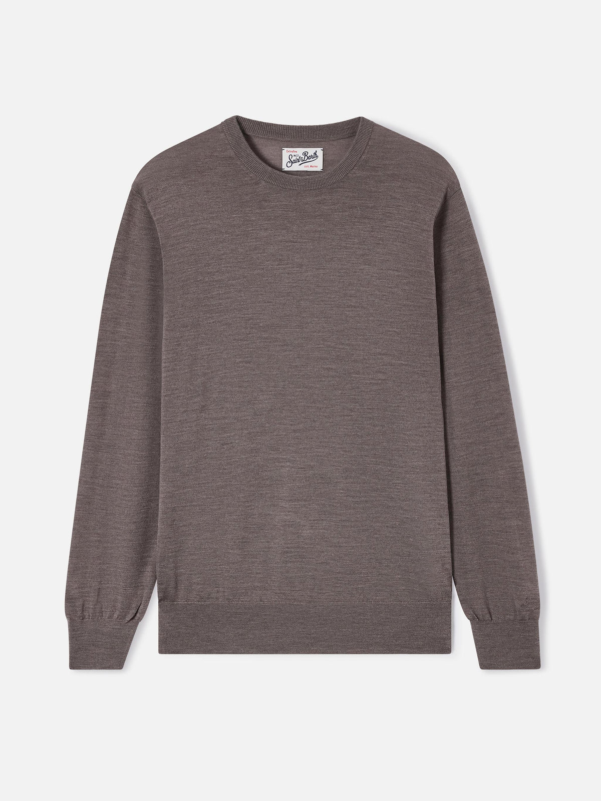 Jersey de cuello redondo Regent en Merino camel 