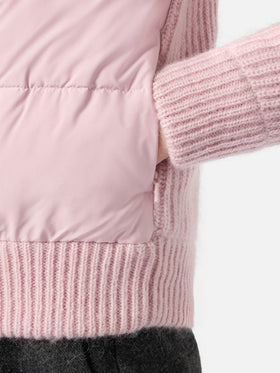 Wattierte Damenjacke mit Strickärmeln