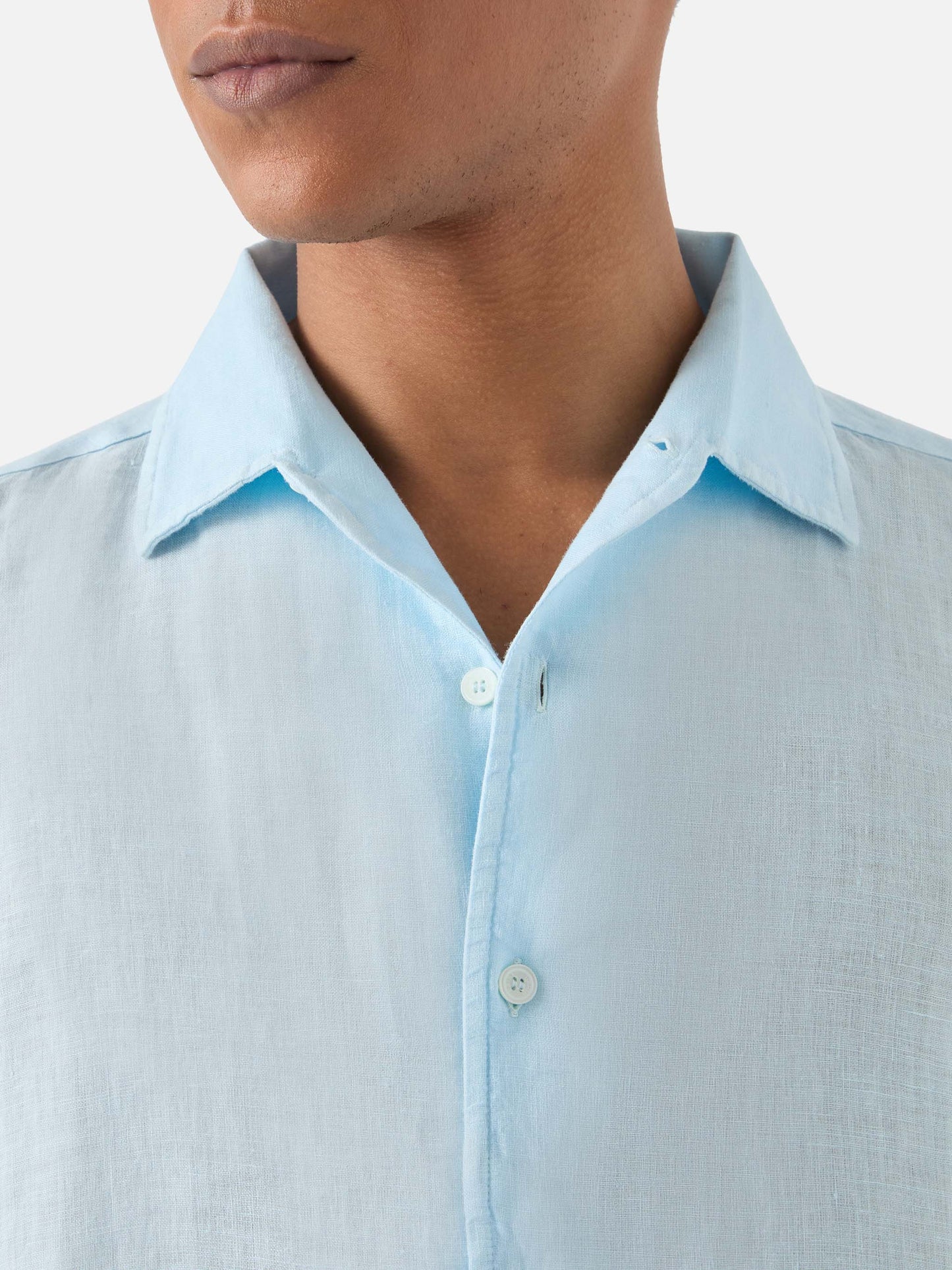 Light blue Raphael shirt in pure linen
