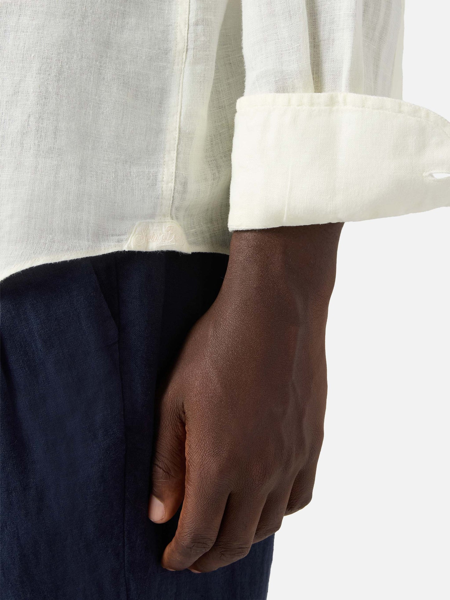 Camicia Raphael in puro lino panna