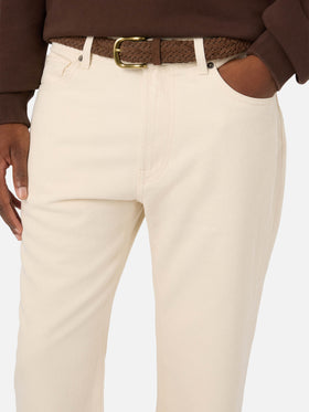 Pantalon beige Riverdale en coton à cinq poches 