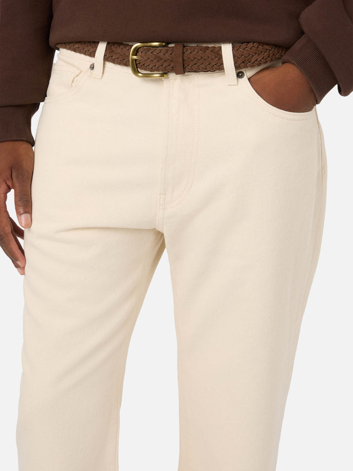 Pantalon beige Riverdale en coton à cinq poches 
