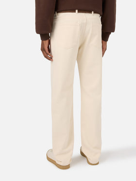 Pantalon beige Riverdale en coton à cinq poches 