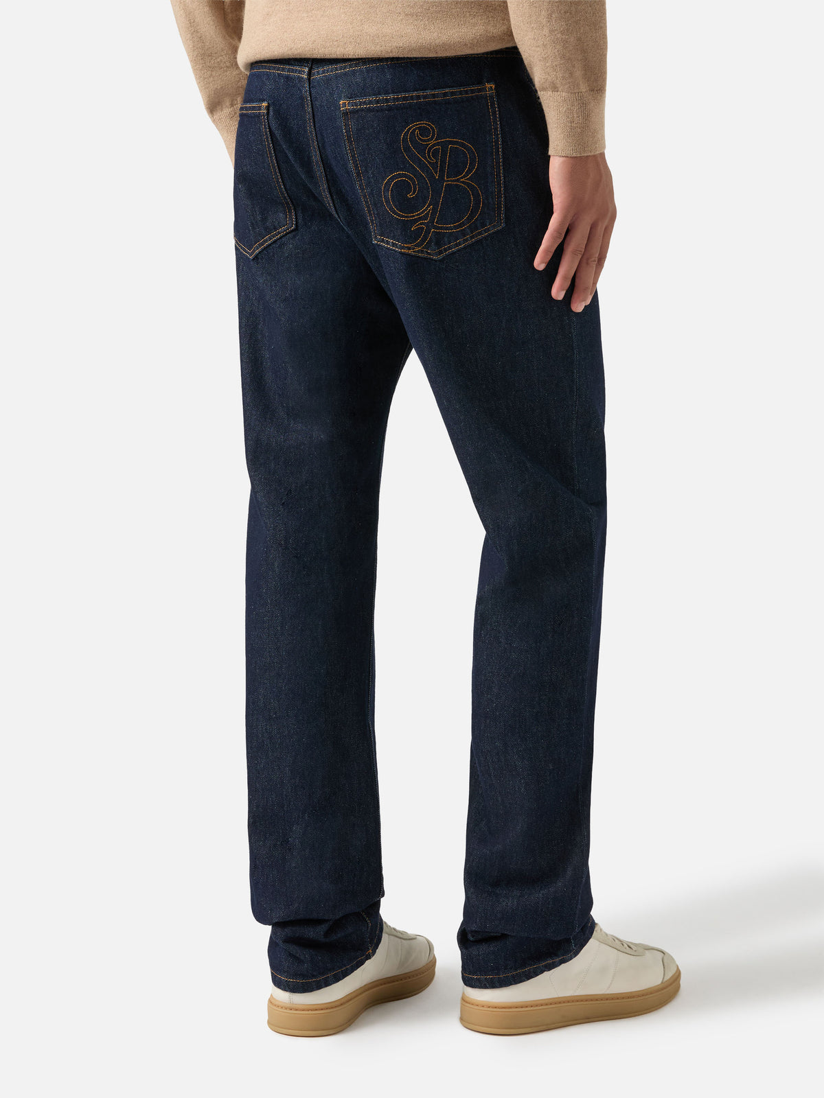 Dark blue Riverdale denim jeans with raw finish