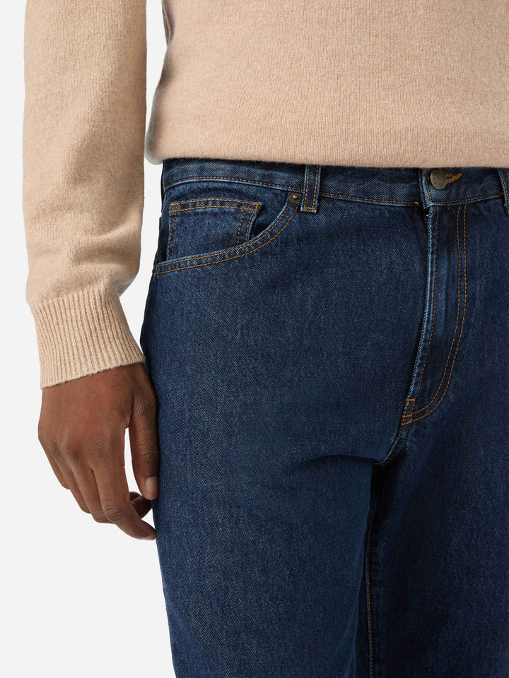 Light blue Riverdale denim jeans with stone wash finish