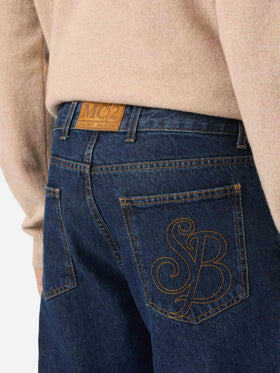 Vaqueros denim Riverdale Light blue con acabado stone wash 
