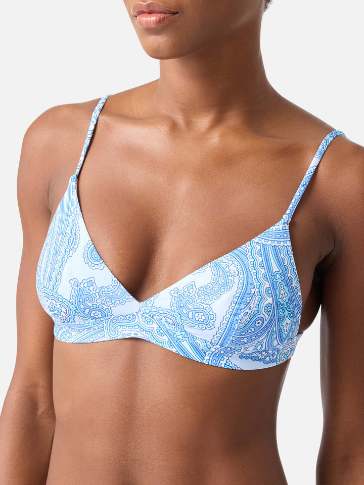 Rylie Triangel-Bikinioberteil mit Paisley-Print 