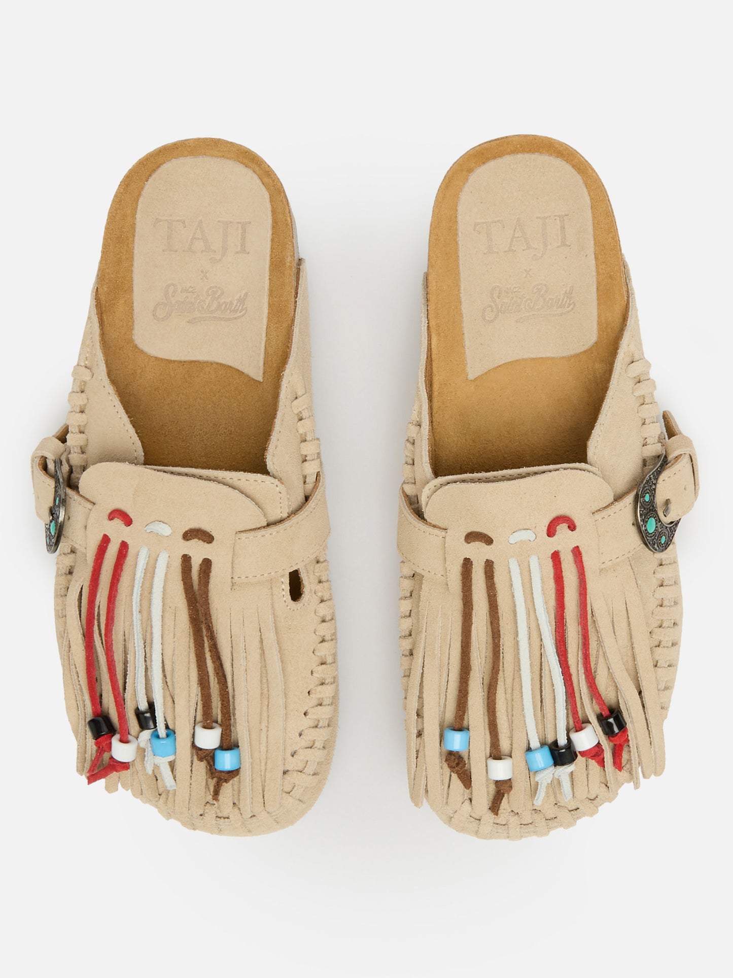 Caribe sandals in suede beige | TAJI SPECIAL EDITION