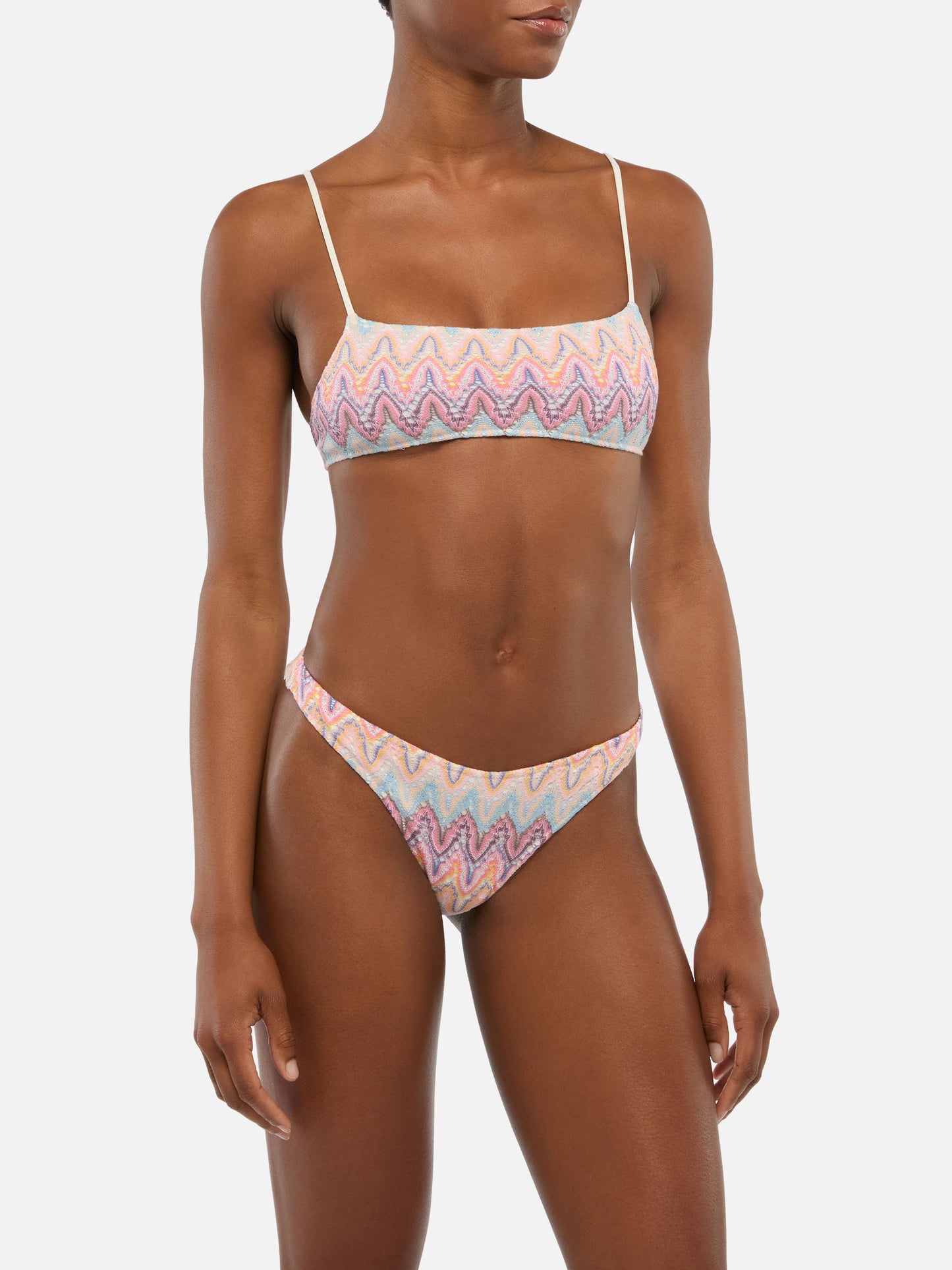 Naomi Raschel Chevron Cheeky Badeslips - Sadie Raschel Knit Bralette