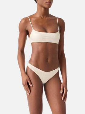 Bikini bralette Sadie Naomi en lamina gold 