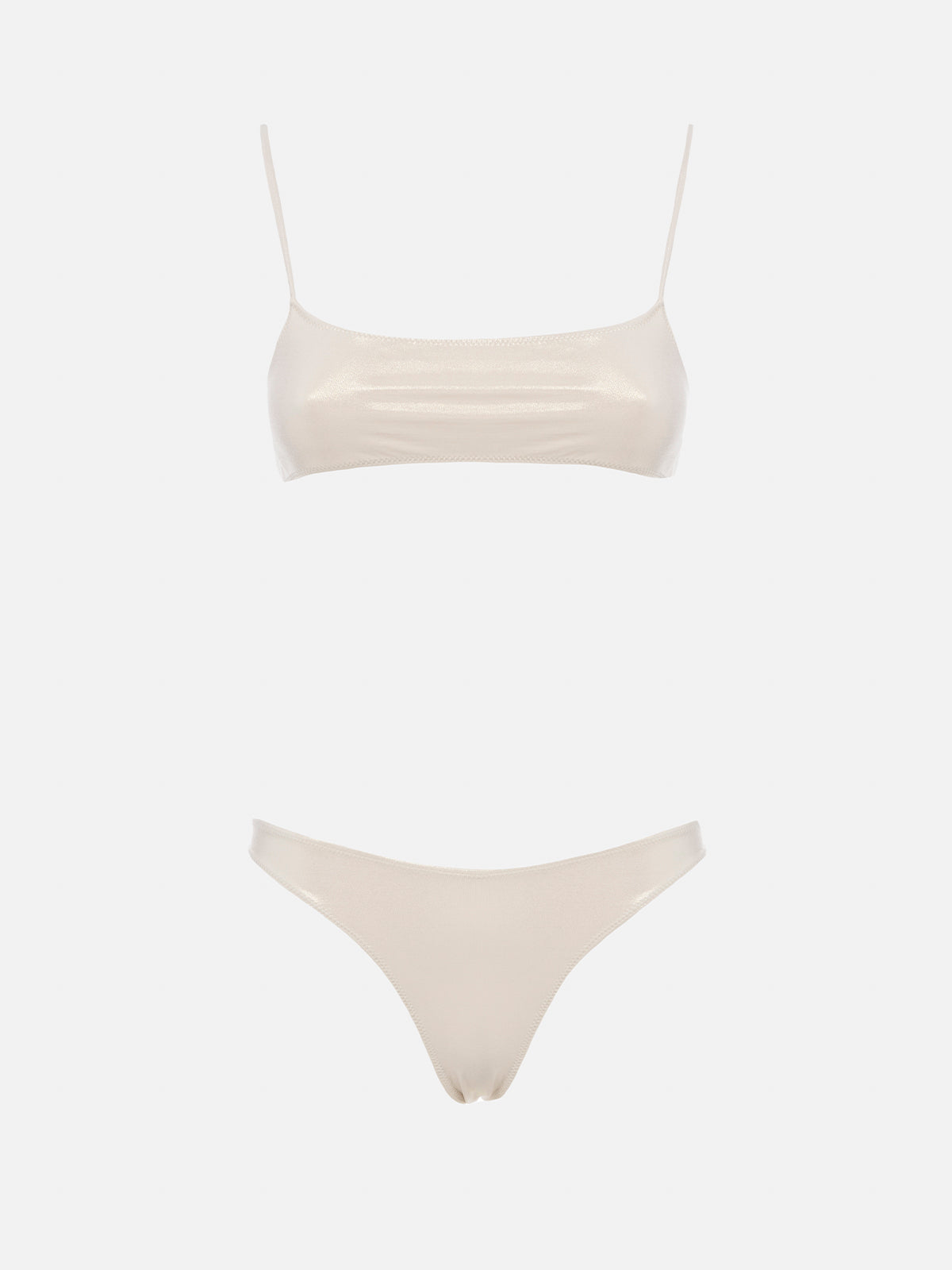 Top da spiaggia da donna a bralette in lamina oro Sadie