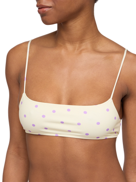 Sadie top bralette con stampa a pois
