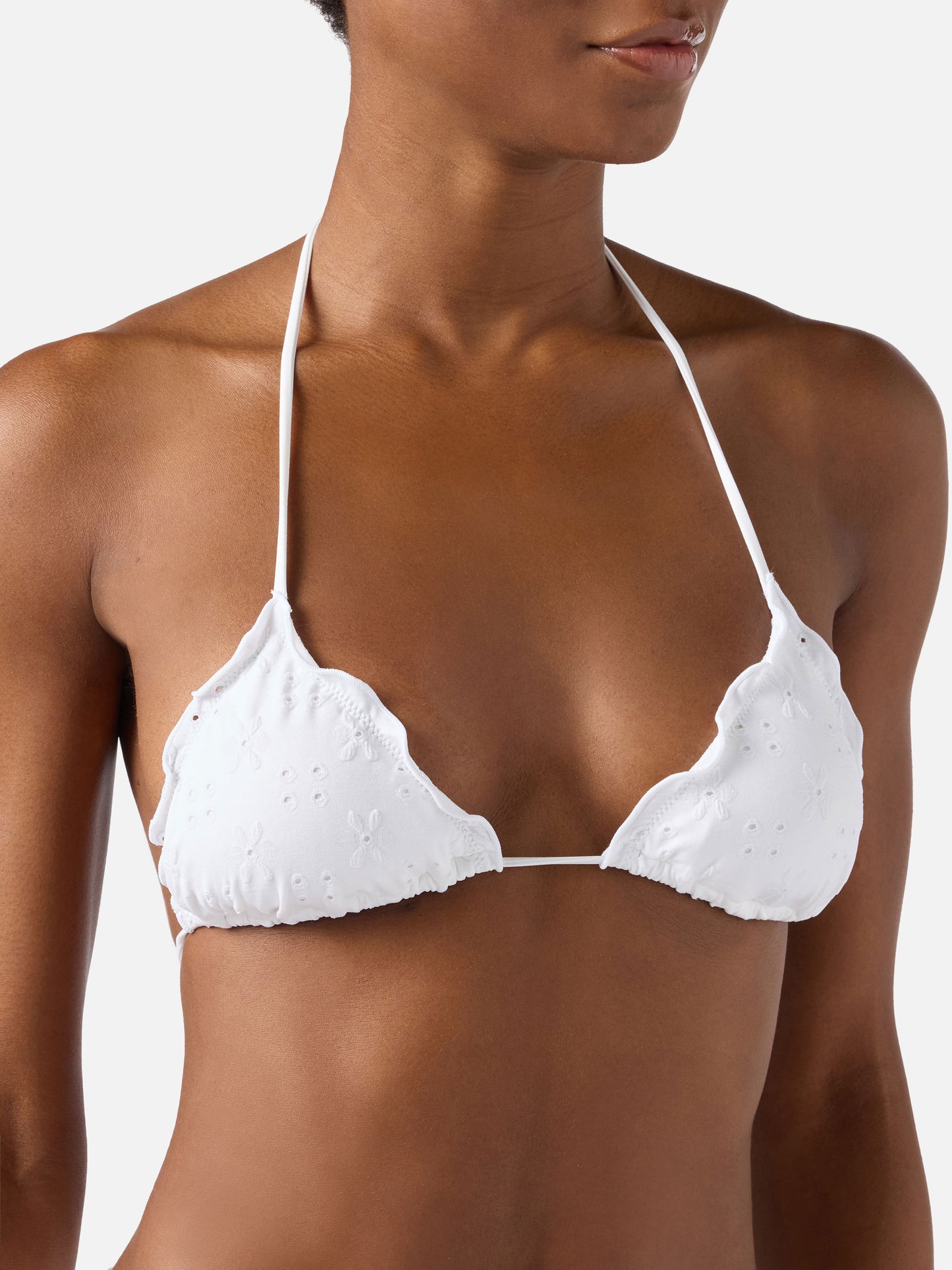 Bikini Sagittarius Moon en sangallo blanco 