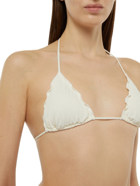 White cream classic triangle bikini Sagittarius Moon