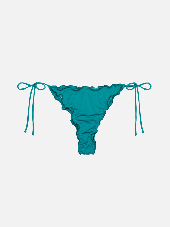 Sagittarius top triangolo classico color teal - Slip mare Miami teal e taglio sgambato