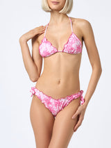 Klassischer Damen-Triangel-Bikini „Toile de Jouy“ Sagittarius Moon