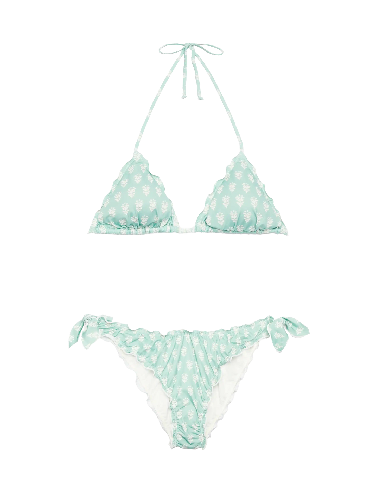 Klassischer Triangel-Bikini Sagittarius Moon mit Blumenprint