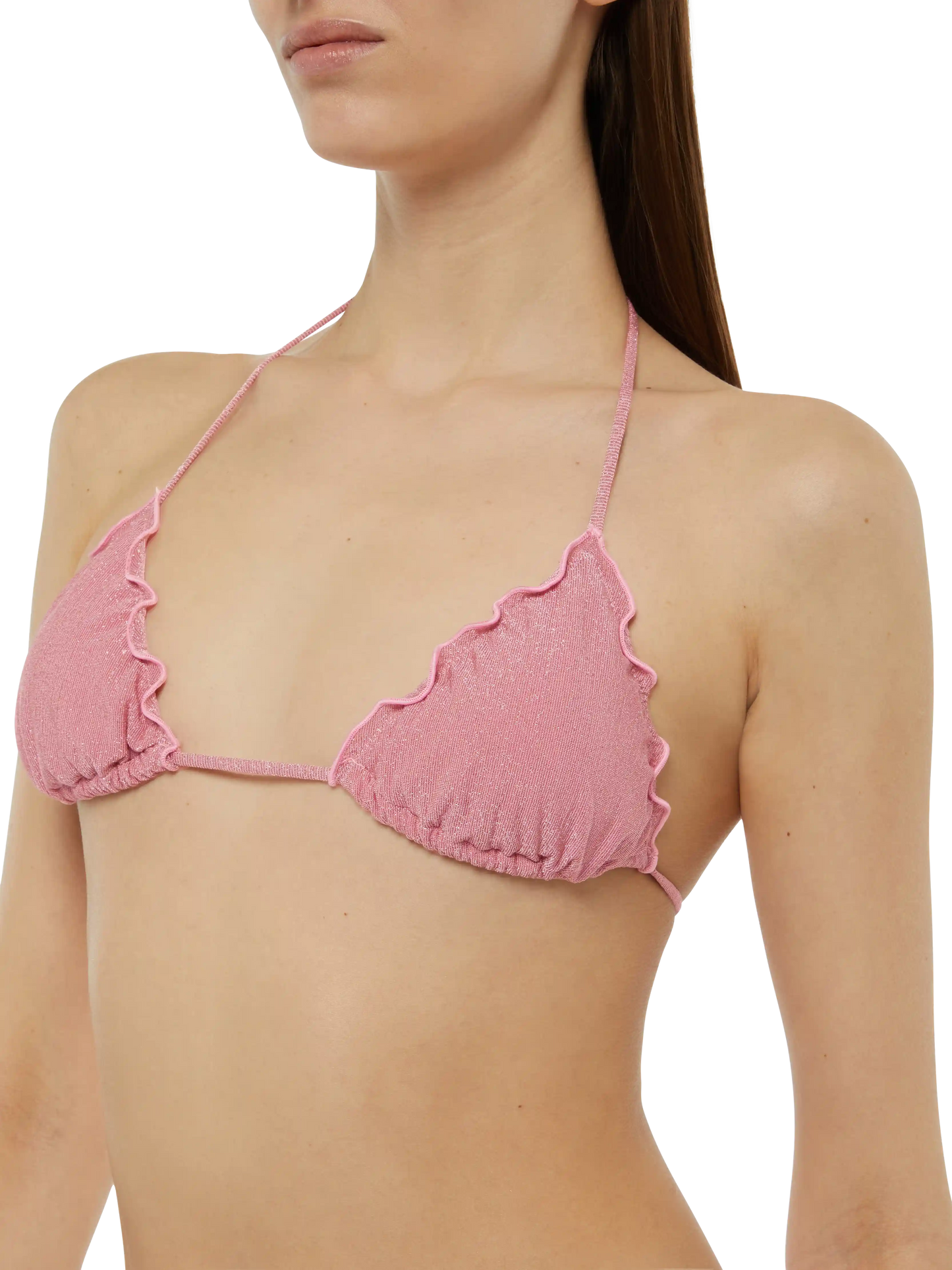 Bikini classico a triangolo Sagittarius Moon in lurex rosa