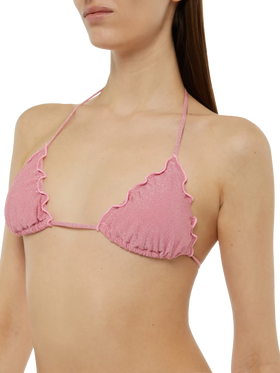 Bikini classico a triangolo Sagittarius Moon in lurex rosa