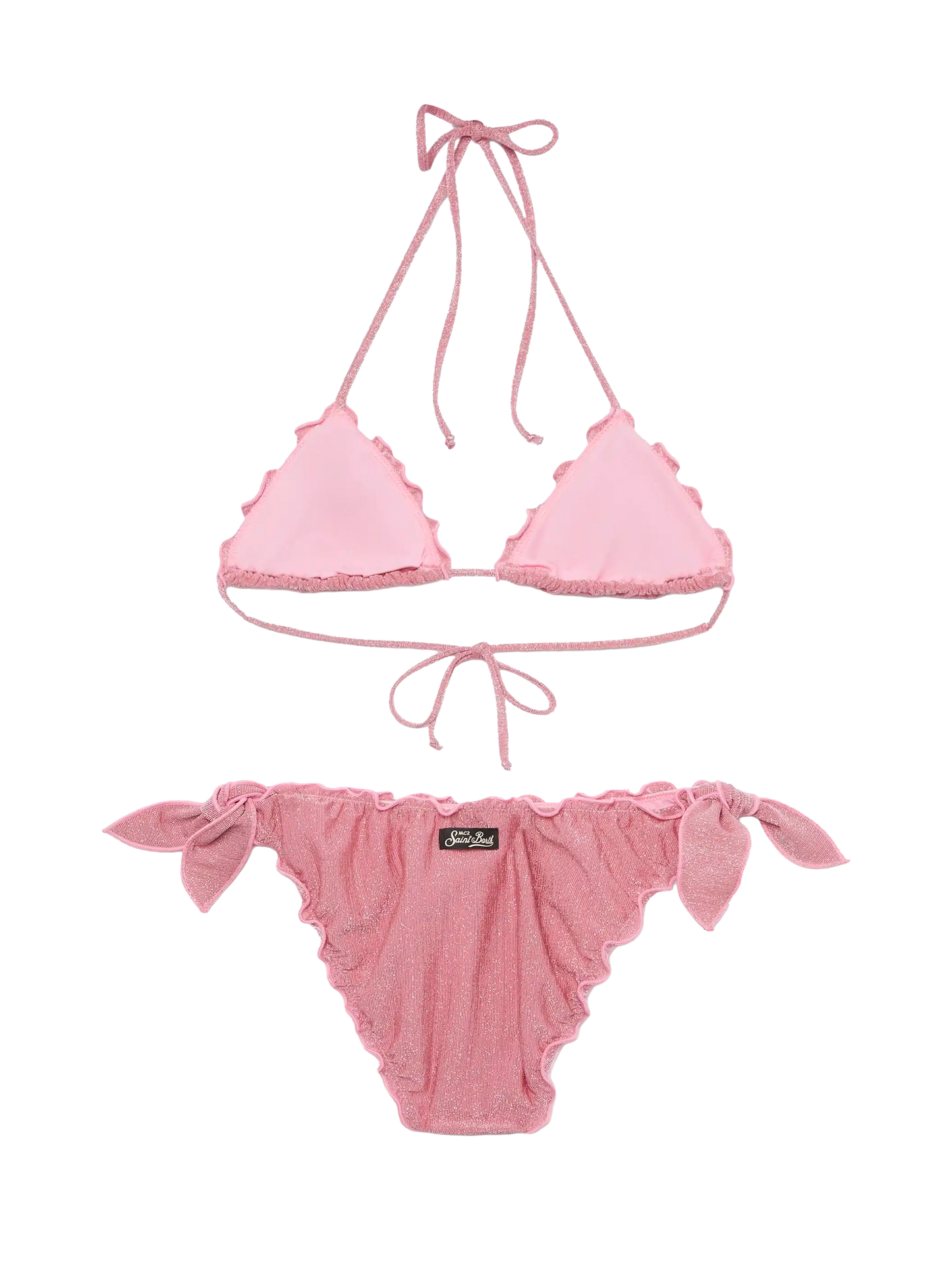 Bikini classico a triangolo Sagittarius Moon in lurex rosa