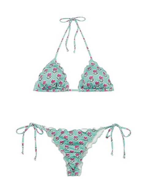Classic triangle bikini Sagittarius Miami with floral print - MC2 Saint Barth