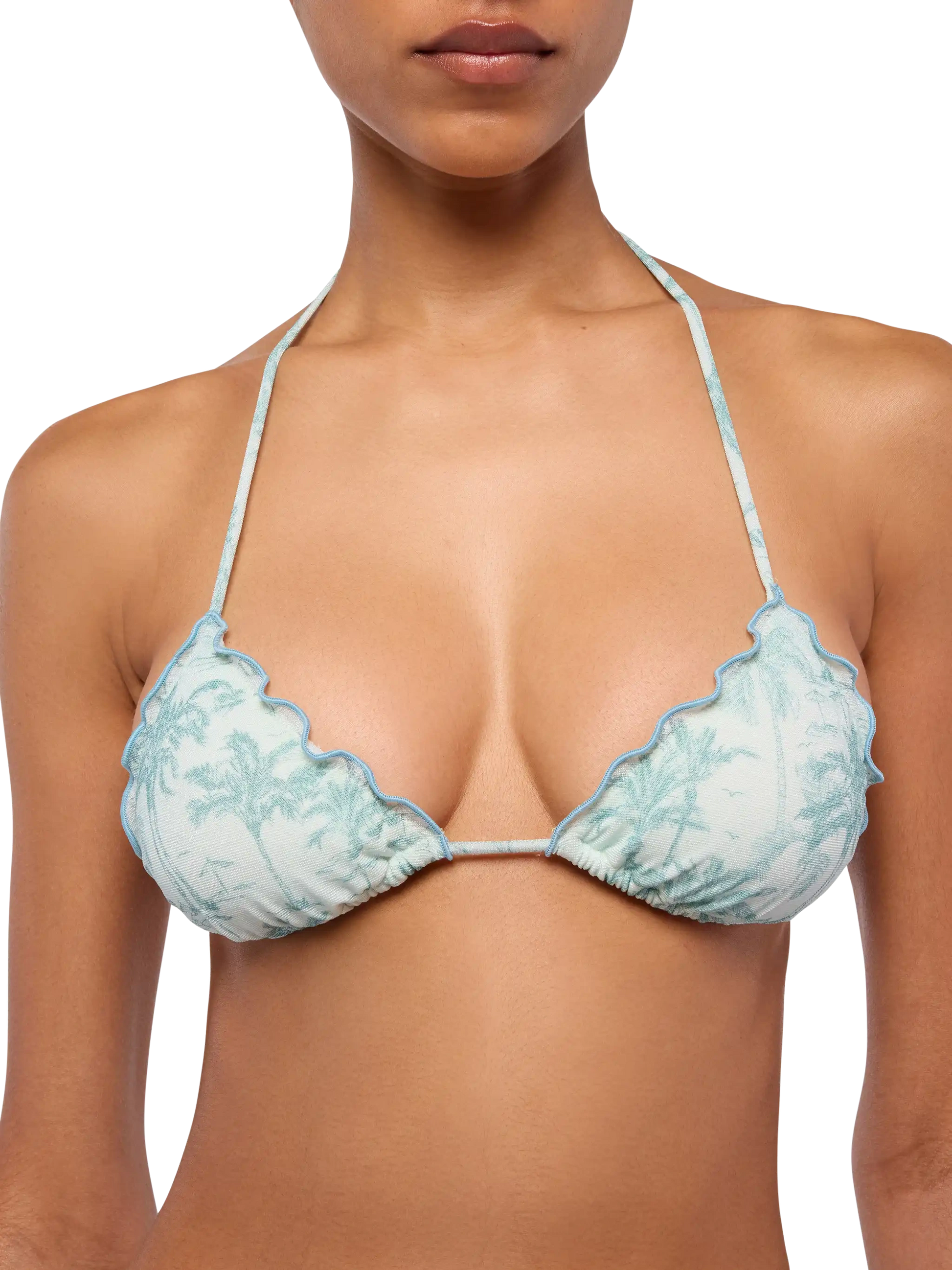 Sagittarius classic triangle top with floral print - MC2 Saint Barth
