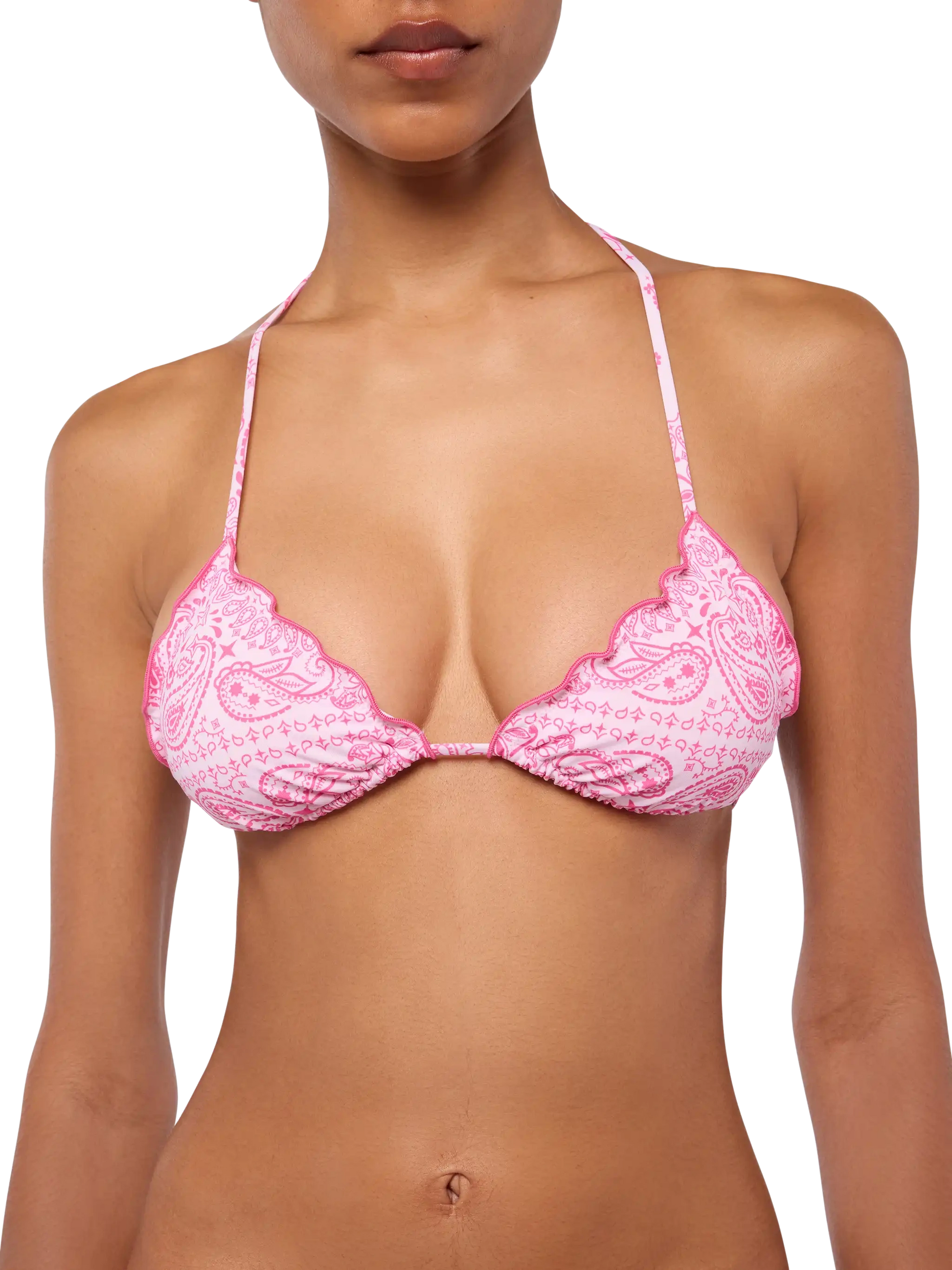 Sagittarius classic triangle top with bandanna print - MC2 Saint Barth