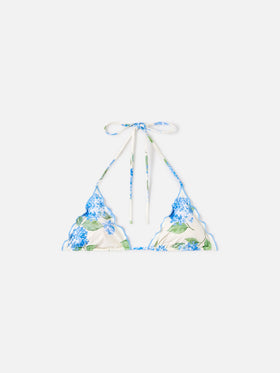 Haut de bikini triangle à imprimé floral Sagittarius 
