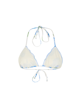 Klassisches Triangel-Strandoberteil für Damen mit Blumenmuster, Schütze