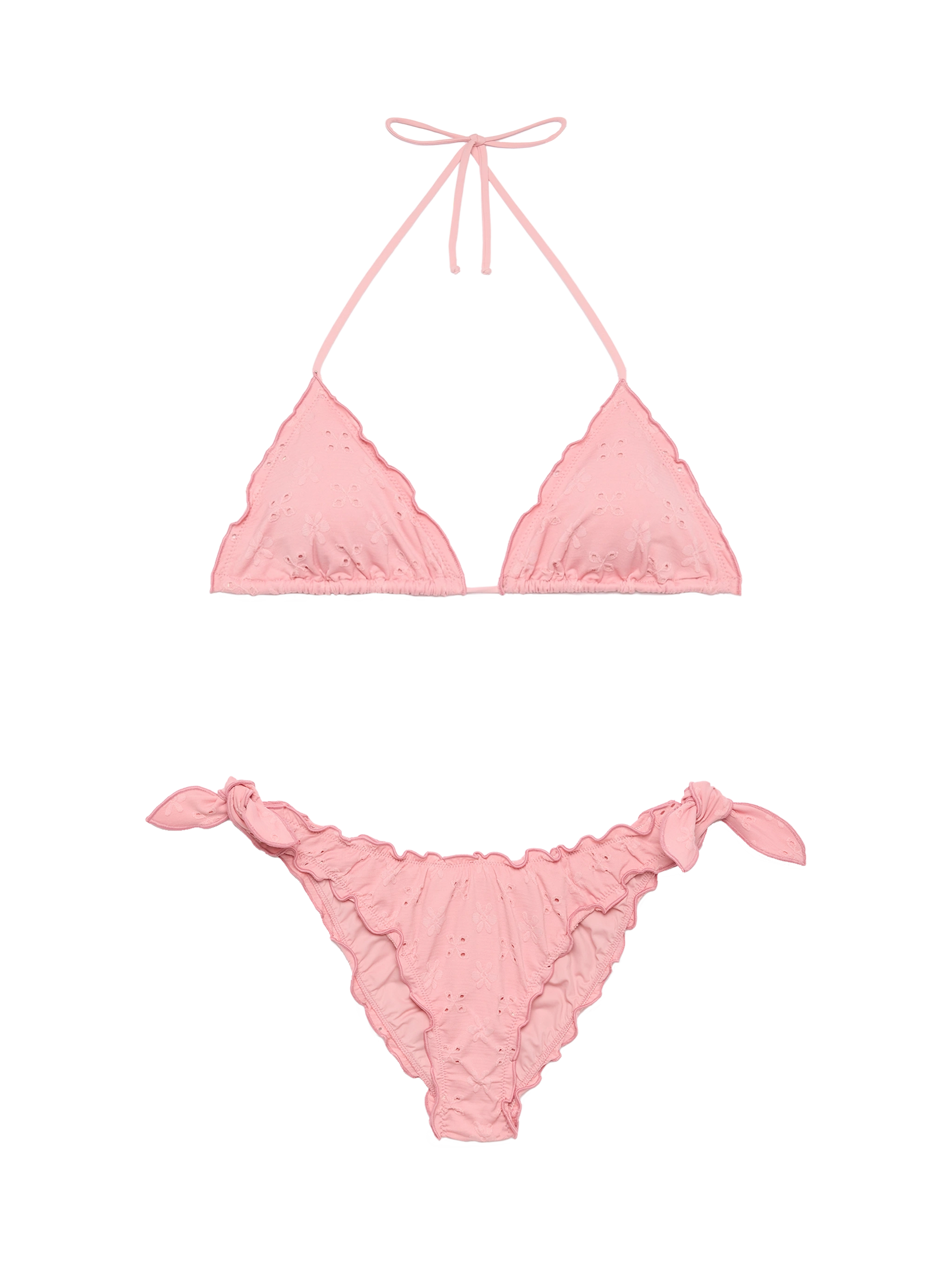 【美品】QUEENS BIKINI ピンク　Sサイズ Simply Mesh Triangle Bikini Top - Paradise Pink | Volcom Japan