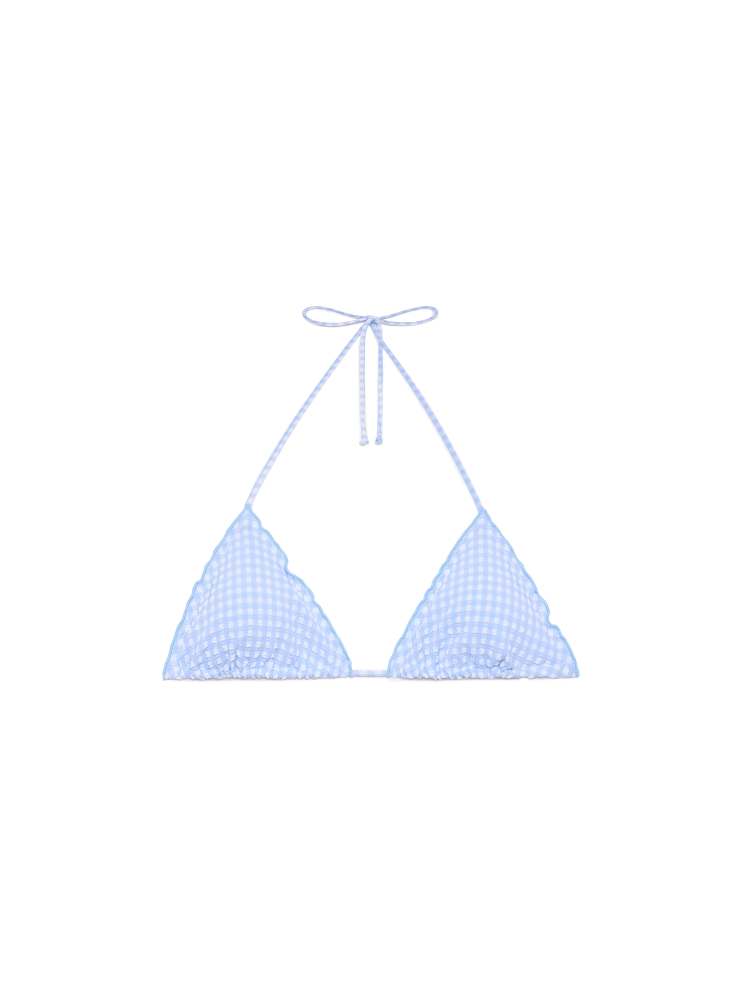 Sagittarius seersucker classic triangle top with gingham print