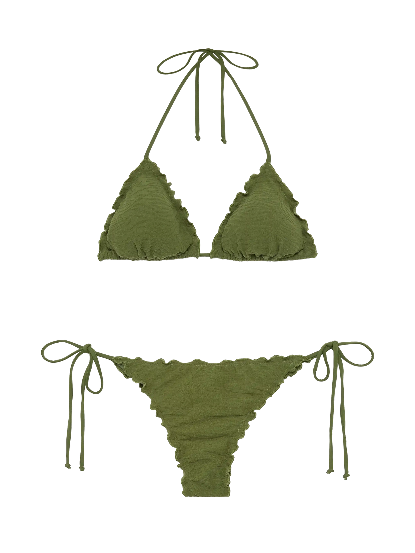 Zebra embossed classic triangle bikini Sagittarius Miami