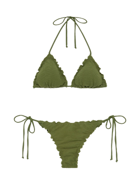 Zebra embossed classic triangle bikini Sagittarius Miami
