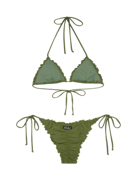 Zebra embossed classic triangle bikini Sagittarius Miami