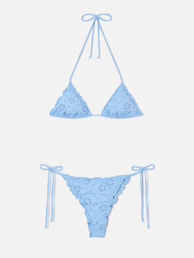 Bikini Sagittarius Miami azul claro de sangallo 