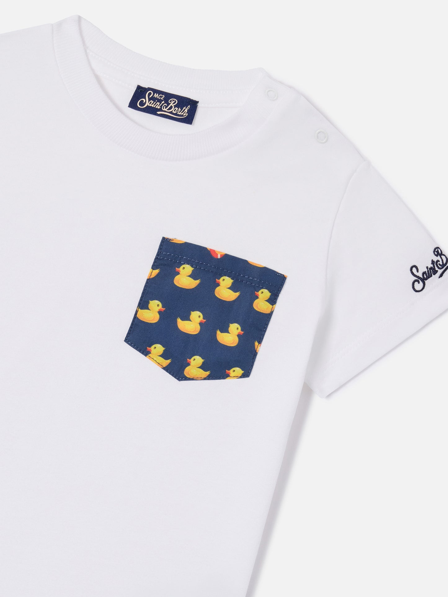 Samy t-shirt with pocket and ducky print bloomer set