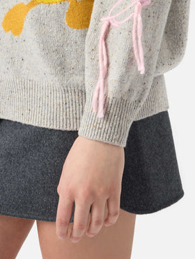 Sasi Donegal-wool blend cardigan with Titti e Silvestro jacquard | WARNER BROS. SPECIAL EDITION